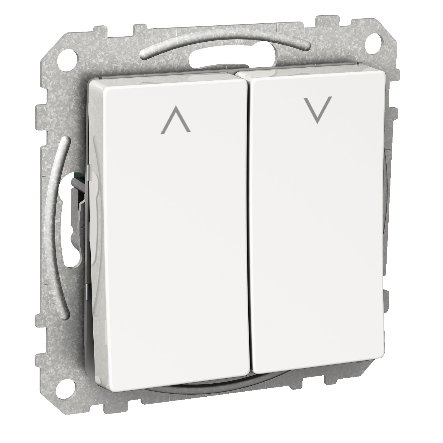 Schneider Electric - Exxact bryter trykknapp 1 pol markisevender skruklemme hvit