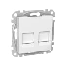 Schneider Electric - Exxact senterplate 2 x Keystone rød hvit