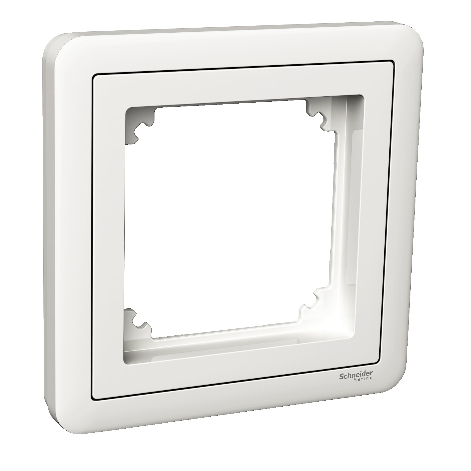 Schneider Electric - Exxact 1-hull kombiramme med adapter hvit