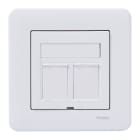 Schneider Electric - Exxact 2 x kat 6A STP med Primo ramme, rett