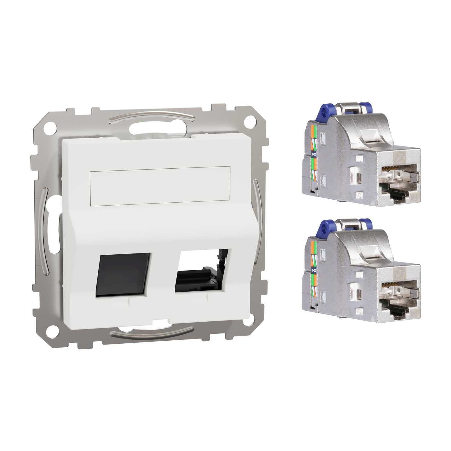 Schneider Electric - S-skive 2x S-One kat 6A STP hv
