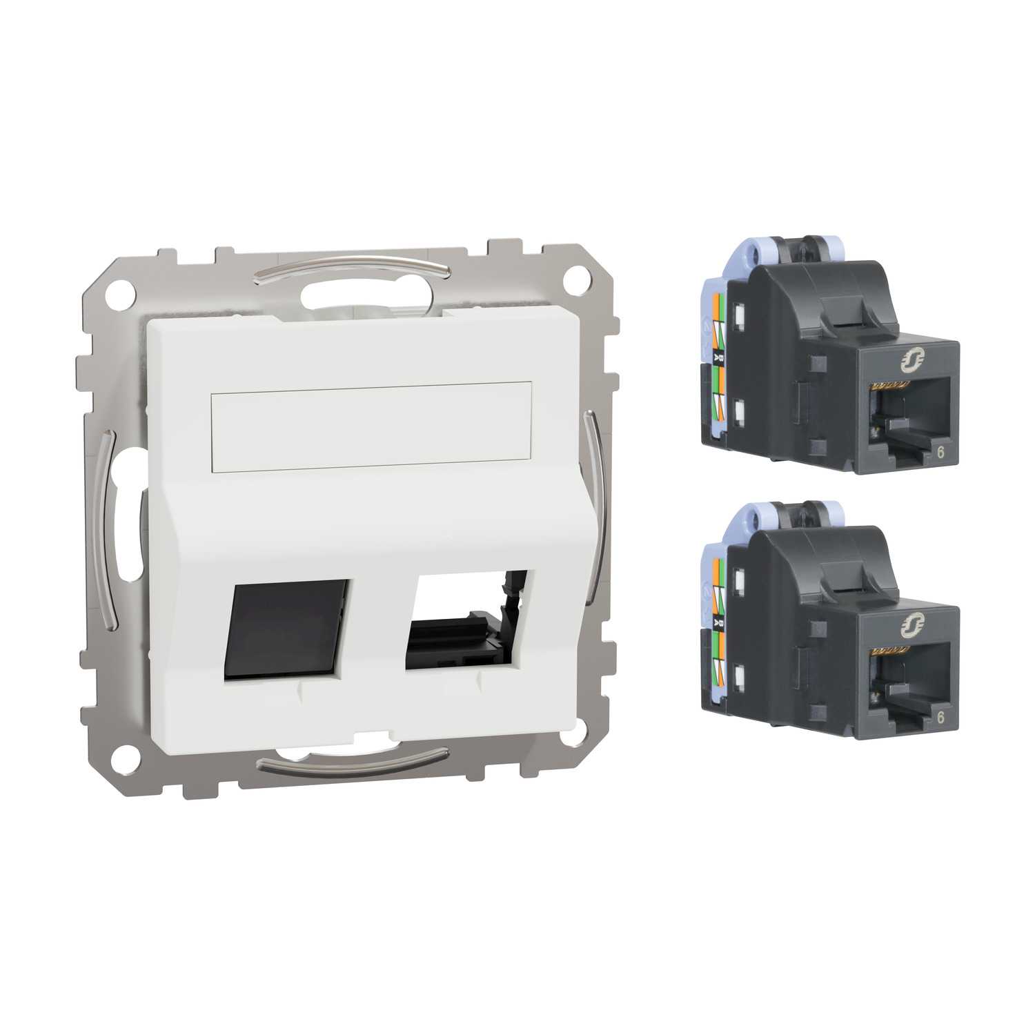 Schneider Electric - S-skive 2x S-One kat 6 UTP hv