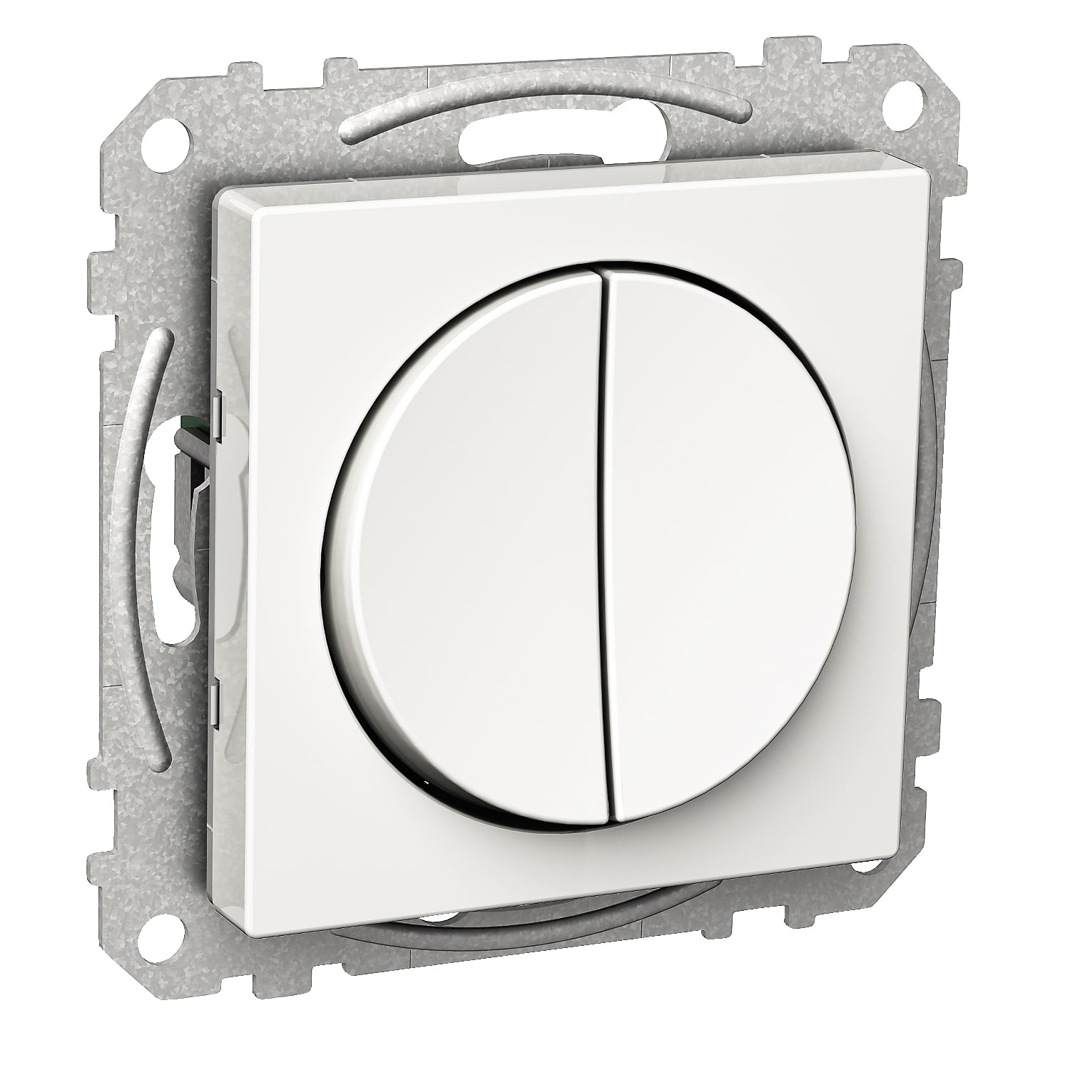 Schneider Electric - Exxact bryter rund 6+6 dobbel endevender hurtigklemme hvit