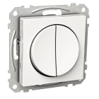 Schneider Electric - Exxact bryter rund 6+6 dobbel endevender hurtigklemme hvit