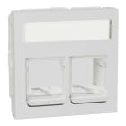 Schneider Electric - RJ45 - Dobbel Senter Plate DPM - rett - Hvit