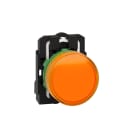 Schneider Electric - Signallampe komplett med LED i oransje farge og 110-120VAC forsyning