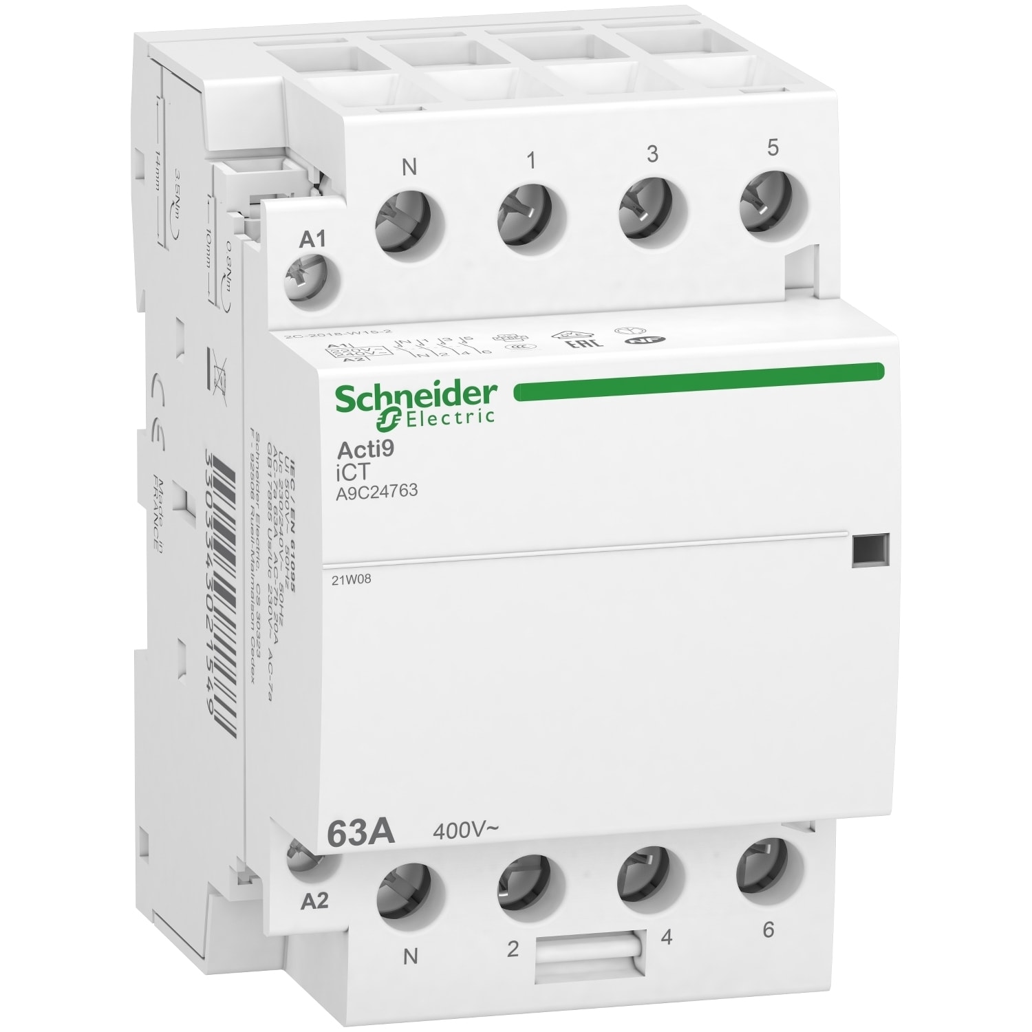 Schneider Electric - iCT63A 3P+N De-synk N 230VAC A9C24763