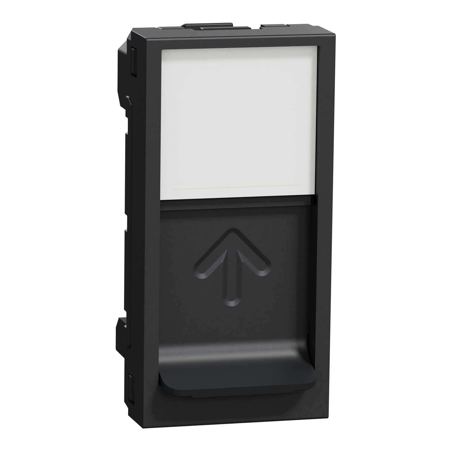 Schneider Electric - RJ45 Keystone deksel - Systimax - 1 modul - antrasitt