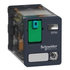 Schneider Electric - Effekt relé 2 CO 15 A, 24V DC med LED & synlig mekanisk indikator & låsbar testknapp
