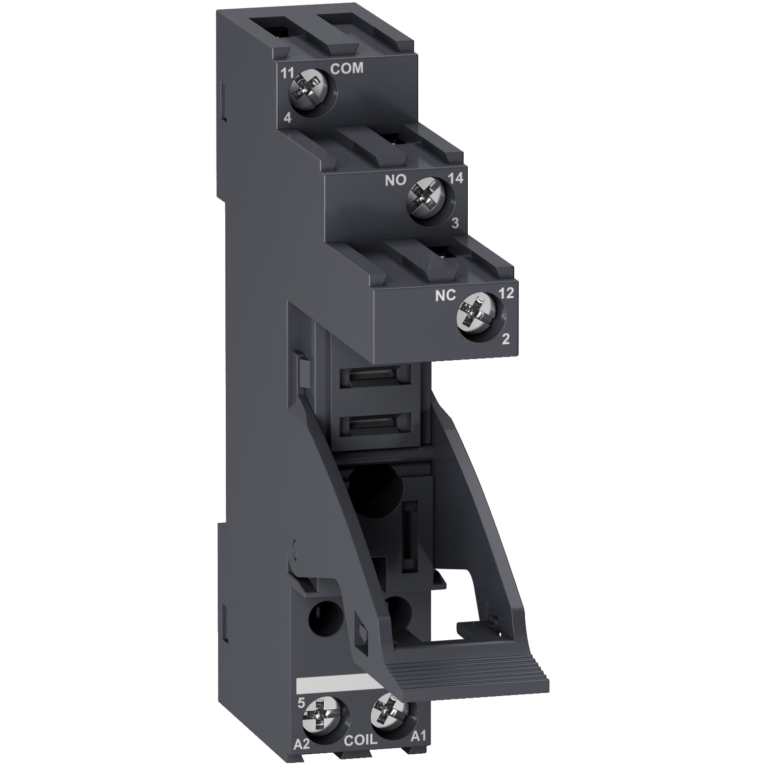 Schneider Electric - Relesokkel for RXG pluggreleer med 1 C/O kontakt og separate terminaler for effekt og forsyning