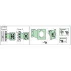 Schneider Electric - RJ45 pl, hun/hun m/montasjepl,