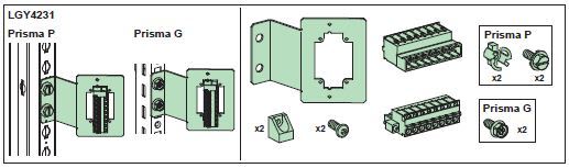 Schneider Electric - 8pin pl, han/hun m/montasjepl,