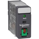 Schneider Electric - RXG pluggrelé med låsbar testknapp og innebygget LED og 1 C/O kontakt på 10A og 48 VAC forsyning