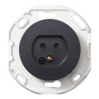 Schneider Electric - Renova lampeuttak for vegg - 6A - 250V - jord - Sort
