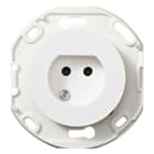 Schneider Electric - Renova lampeuttak for vegg - 6A - 250V - u/jord - Hvit