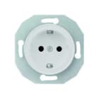 Schneider Electric - Renova enkeltstikk med jord - 16A - 250V - Hvit