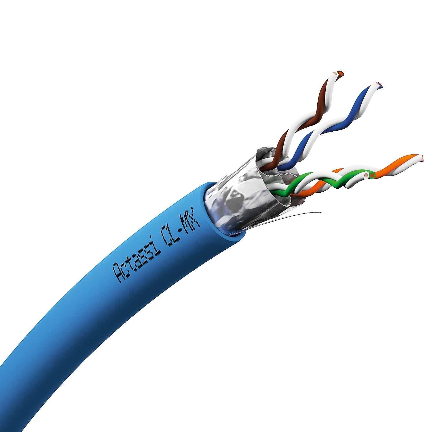 Schneider Electric - Actassi kabel CL-MX F/FTP kat 7 LSOH 4p 500 m trommel, blå, Dca, segregasjonskl. D