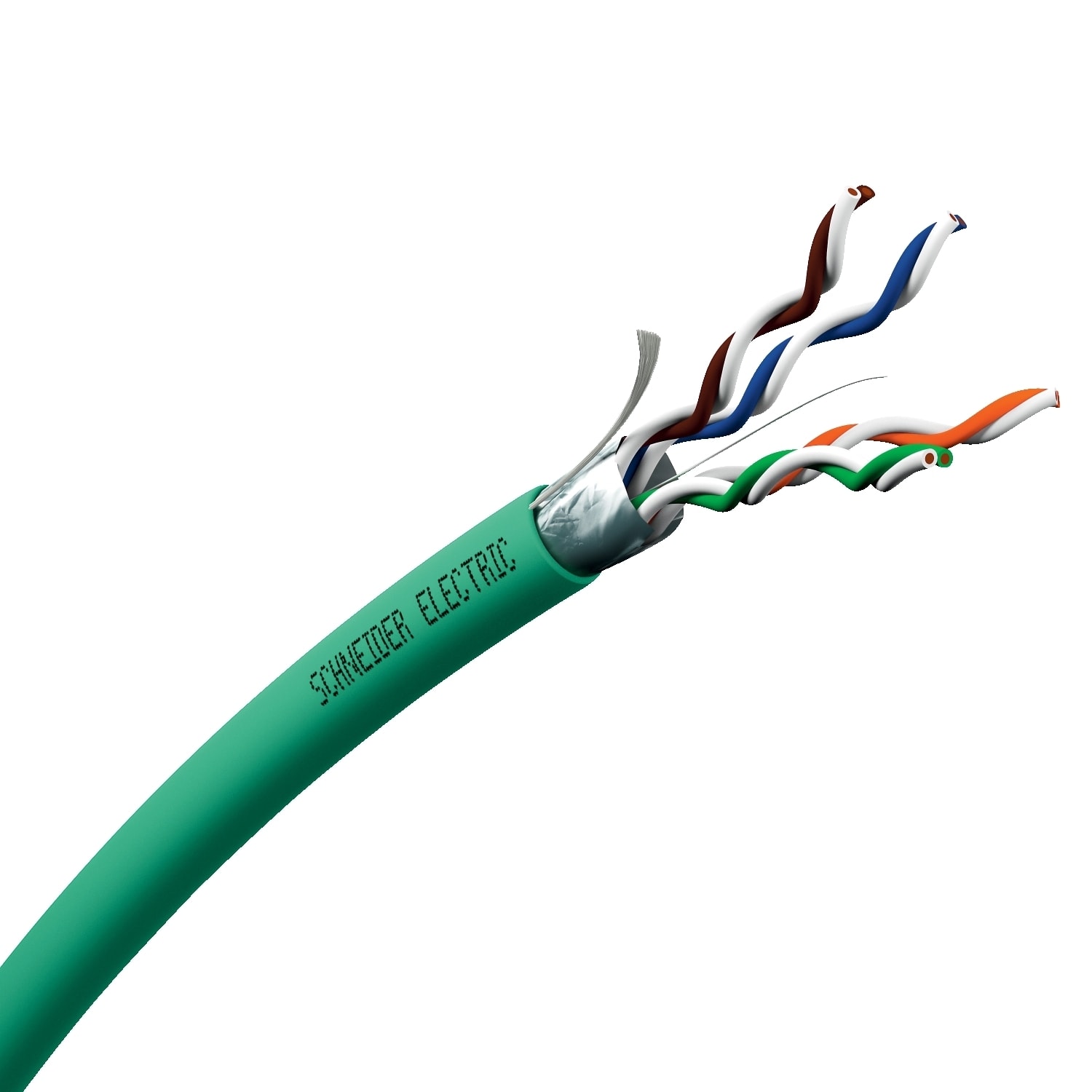 Schneider Electric - Actassi kabel F/UTP kat 6 LSOH 4p 500 m trommel, grønn, brannklasse D
