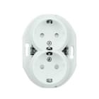Schneider Electric - Renova - Dobbel stikk - med jord og barnevern - separat mating - Hvit