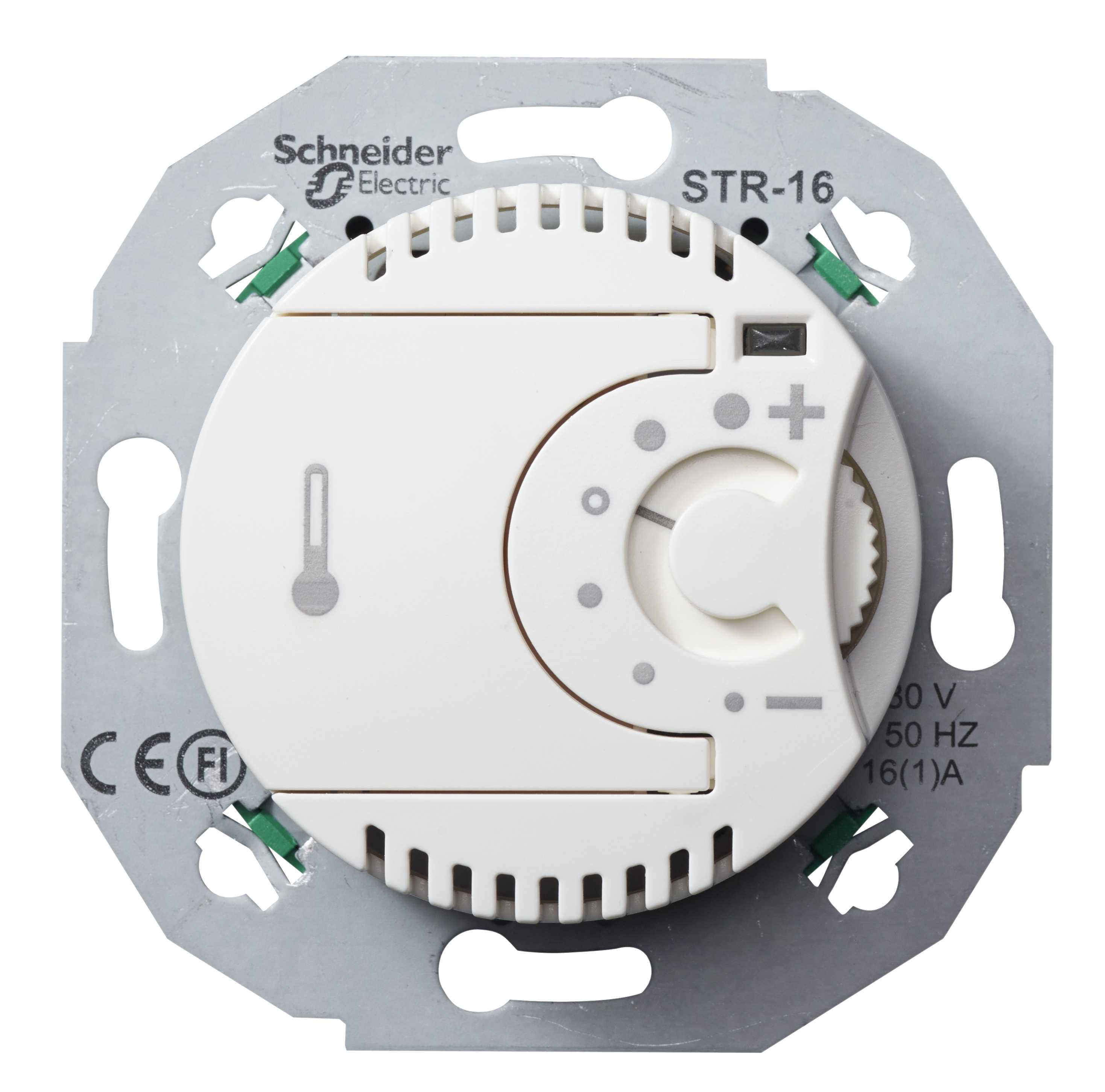 Schneider Electric - Renova - Termostat, med romføler 16A - Hvit
