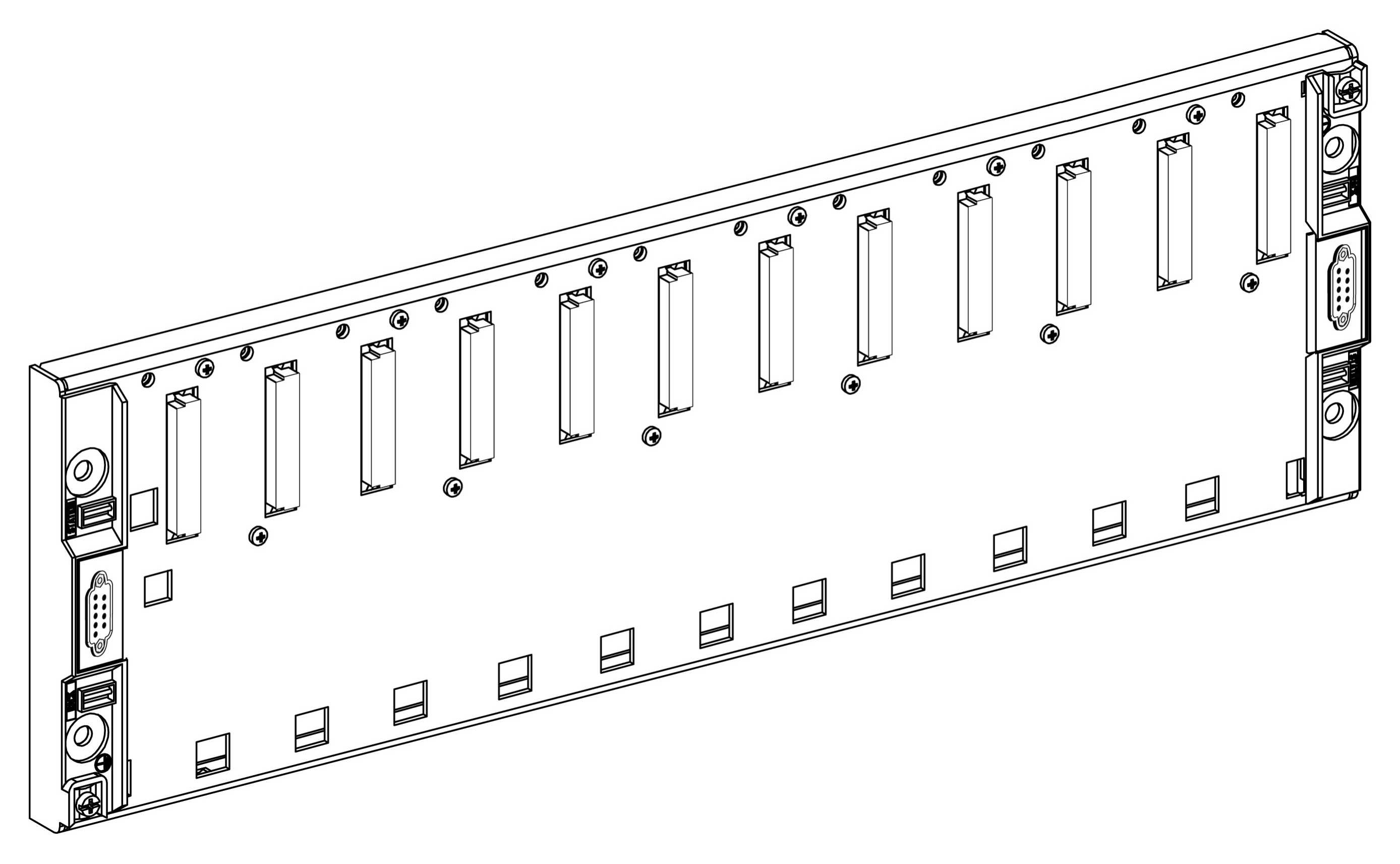 Schneider Electric - TSXRKY12EX Utvidelsesrack for 12 moduler