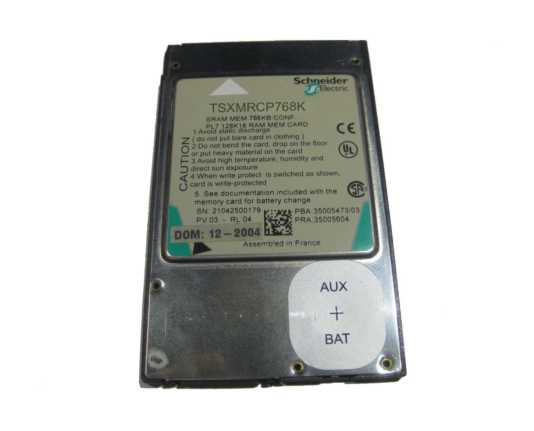 Schneider Electric - TSXMRPC768K SRAM 768kB (PL7 128/128/128)