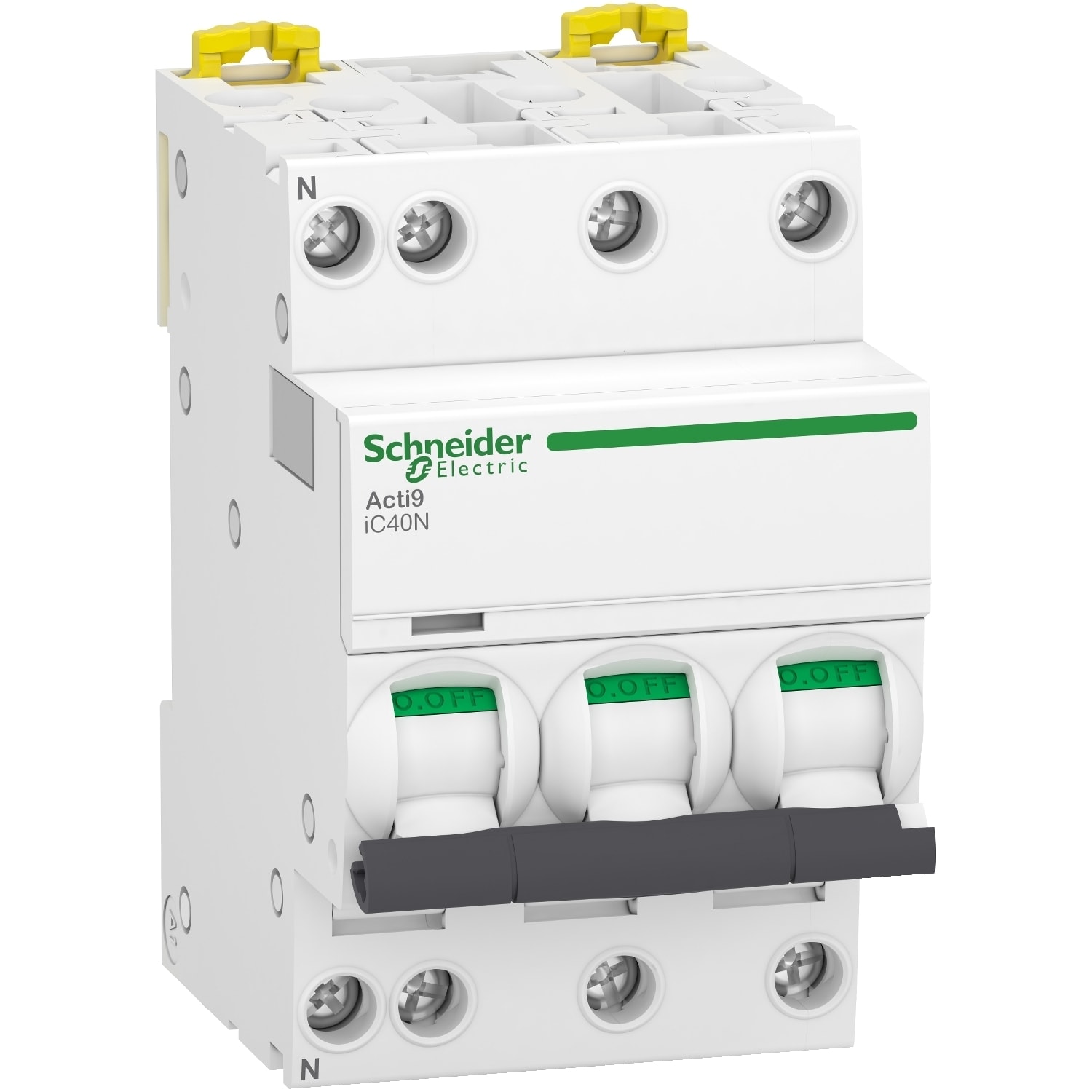 Schneider Electric - Acti 9 iC40N automatsikring 3P B 6A - I2=1,45