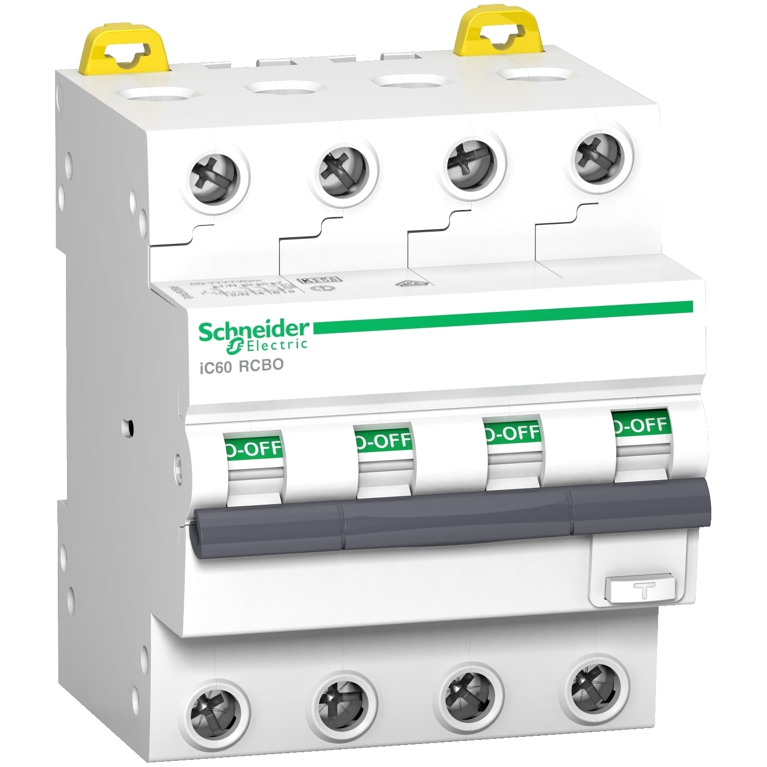 Schneider Electric - Jordfeilautomat Acti9 IC60 RCBO 4P 10A 30MA C 6kA A - I2=1,45