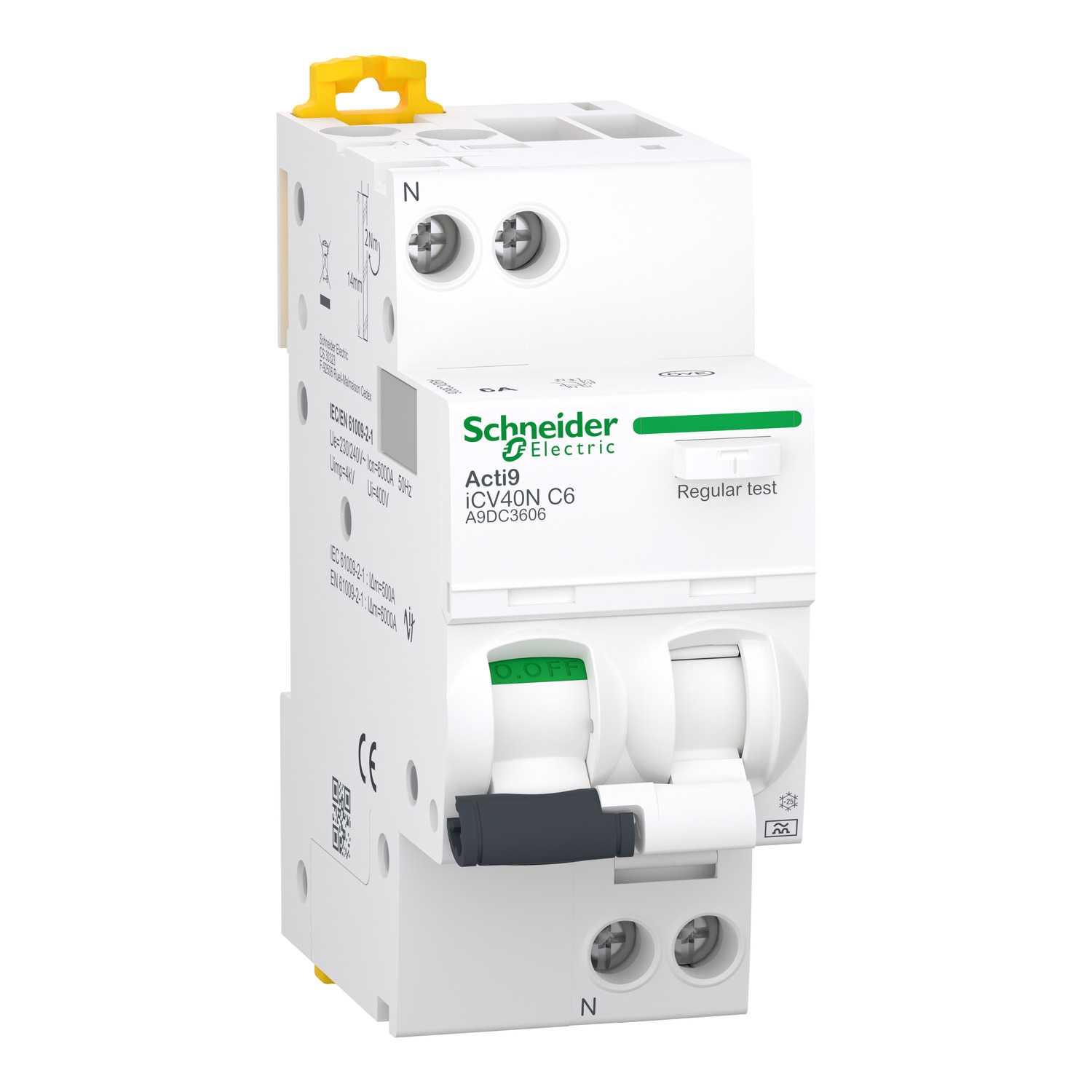 Schneider Electric - Acti 9 iCV40N RCBO 1PN C 6A 30mA - I2=1,45