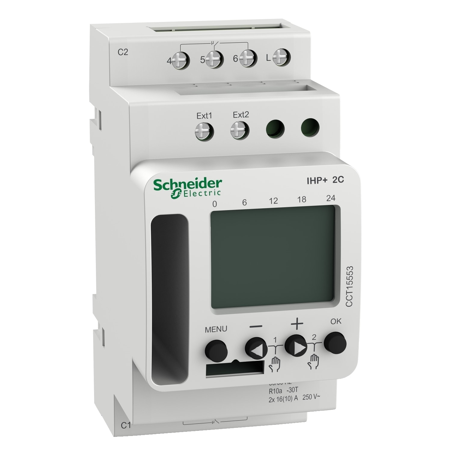 Schneider Electric - Acti 9 IHP+ 2C (24h/7d) SMARTw programmerbart ukeur