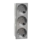 Schneider Electric - 3 veis uttak 2P+E hurtigklemme aluminium