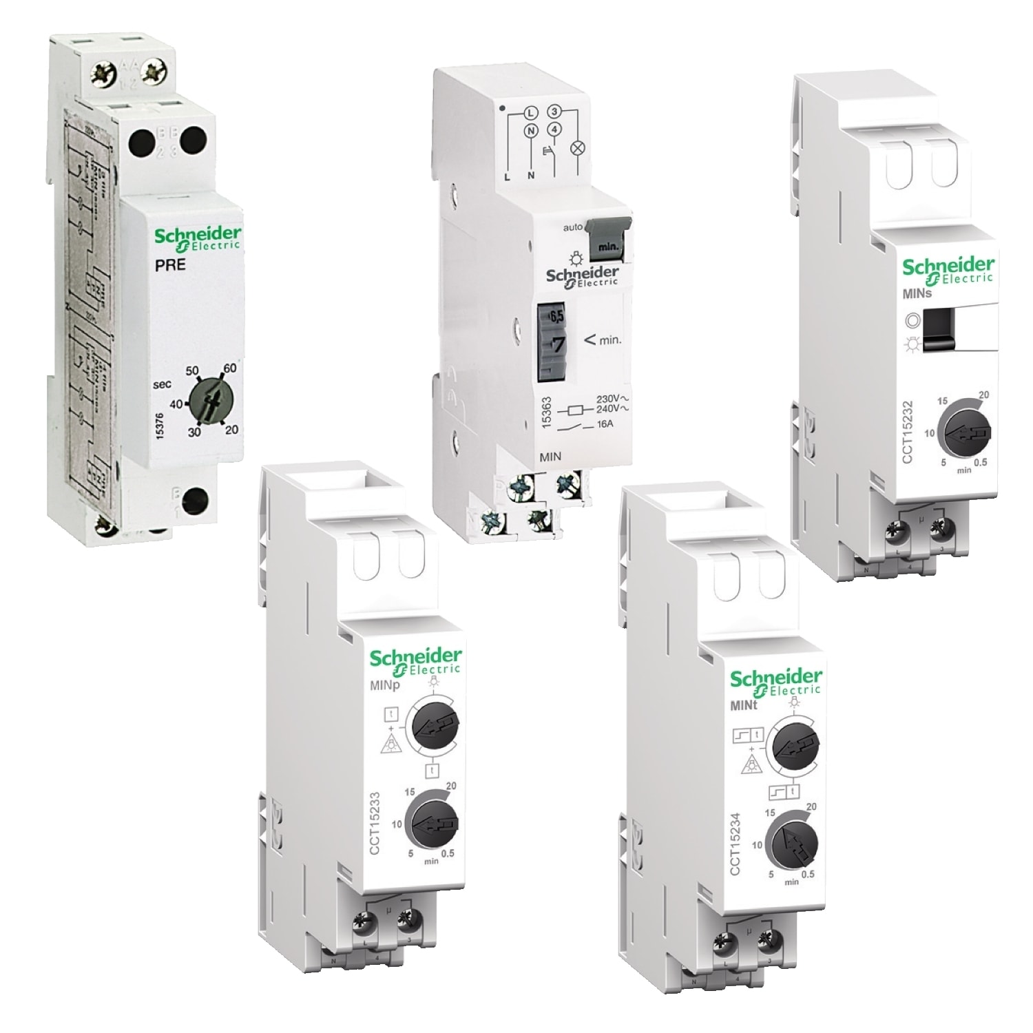 Schneider Electric - MINs tidsrele 0,5-20min 230VAC