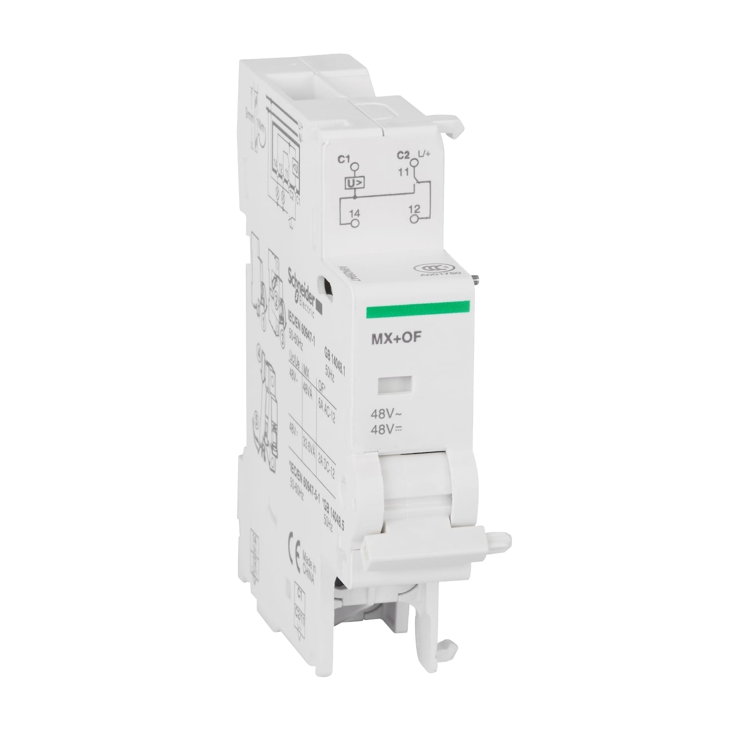 Schneider Electric - Arbeidsstrømutløser MX+OF 48/130 AC/DC
