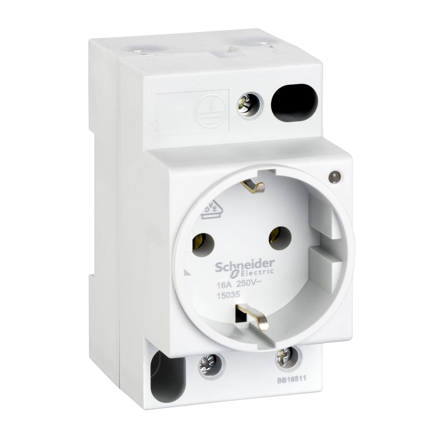 Schneider Electric - PC mod.stikk 2P 16A m/lysdiode