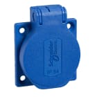 Schneider Electric - PratiKa stikkontakt - blå - 2P + E - 10/16 A - 250 V - tysk - IP54 - plan - bak