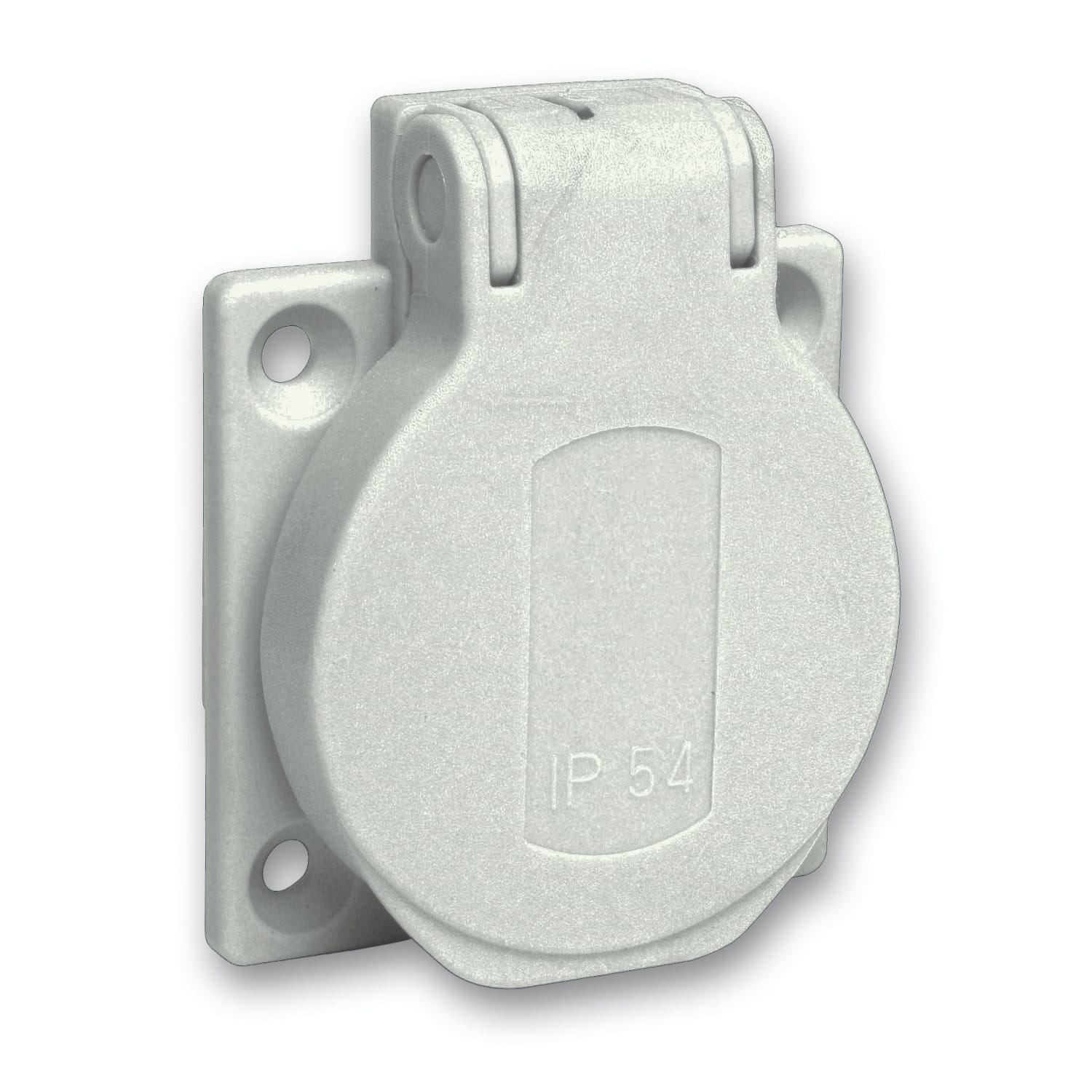 Schneider Electric - PratiKa stikkontakt - grå - 2P + E - 10/16 A - 250 V - tysk - IP54 - plan - bak