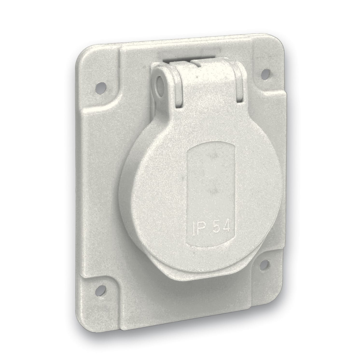 Schneider Electric - PratiKa stikkontakt - grå - 2P + E - 10/16 A - 250 V - tysk - IP54 - plan - bak