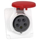 Schneider Electric - PratiKa stikkontakt - fast - vinklet - 16A - 3P + N + E - 380...415 V AC - panel