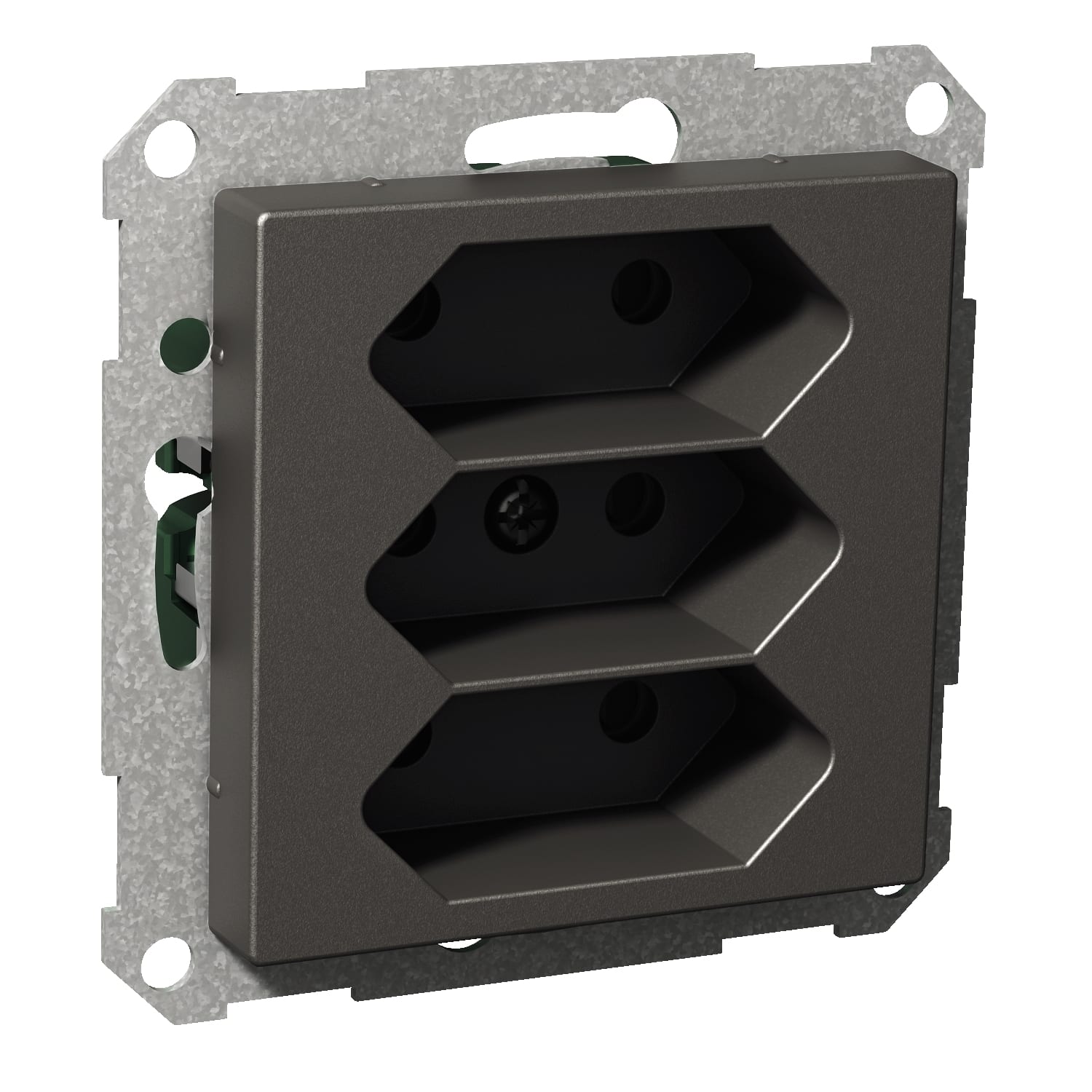 Schneider Electric - Exxact trippel Euro-st sk antrasitt