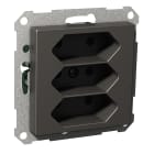 Schneider Electric - Exxact trippel Euro-st sk antrasitt