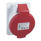 Schneider Electric - PratiKa stikkontakt - fast - vinklet - 32A - 2P + E - 380...415 V AC - panel
