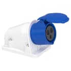 Schneider Electric - PratiKa stikkontakt - fast - vinklet - 16 A - 2P + E - 200...250 V AC - vegg