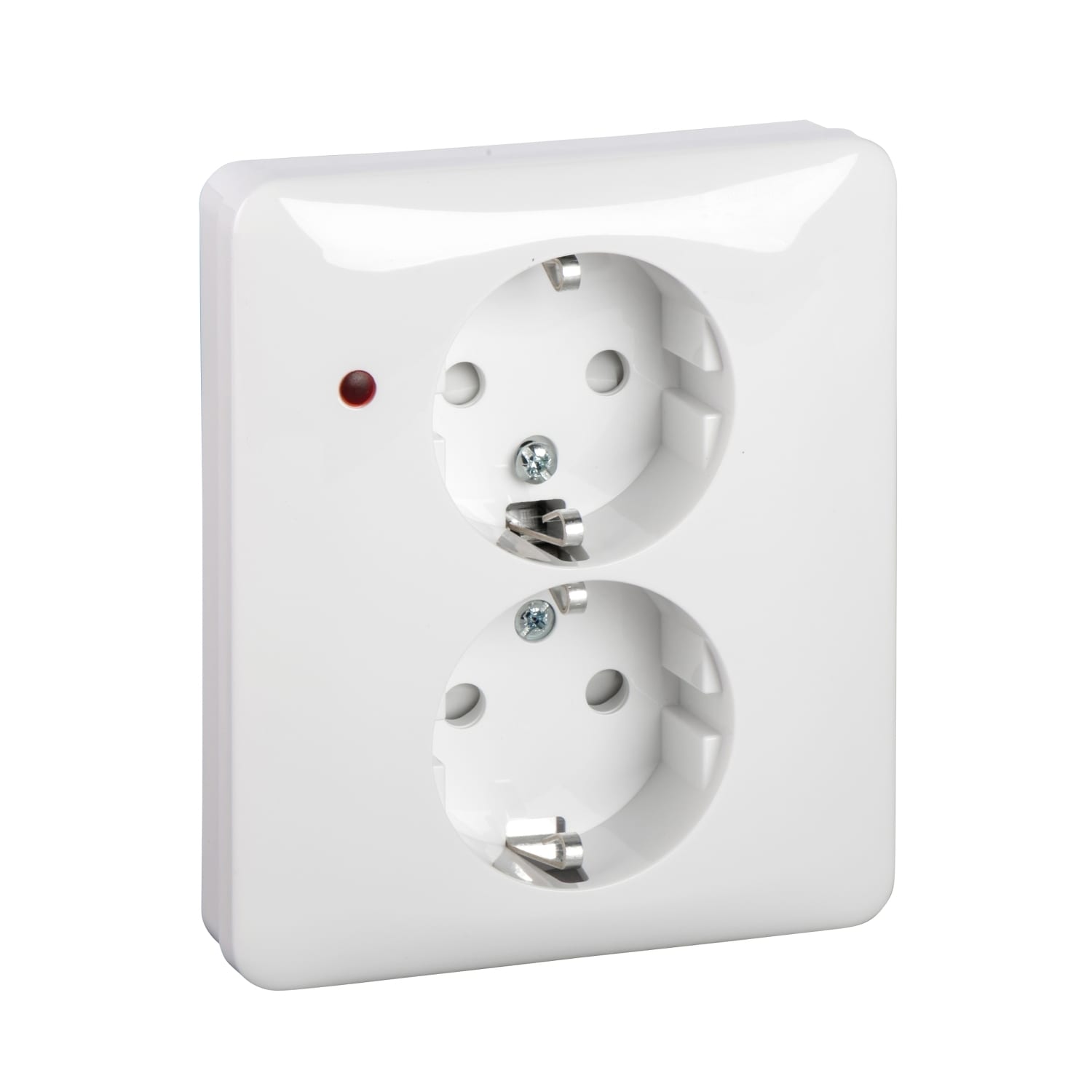 Schneider Electric - Exxact 2-stikk m/jord + barnevern + LED sk h