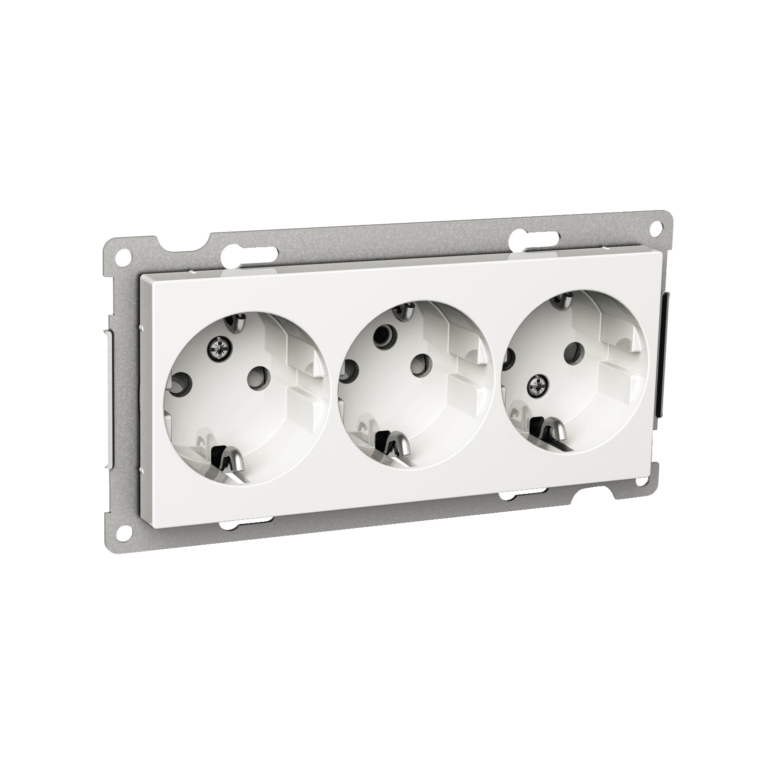 Schneider Electric - Exxact 3-stikk m/j+bv sk hvit
