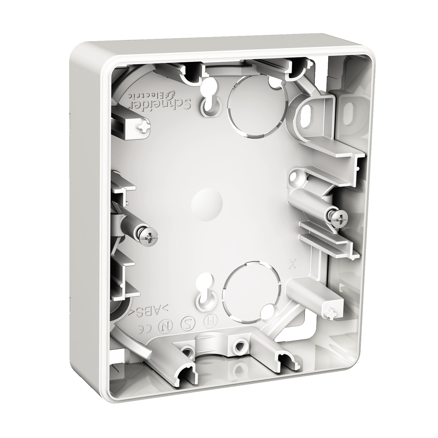 Schneider Electric - Exxact påveggskappe dobbel stikk (22mm) hvit