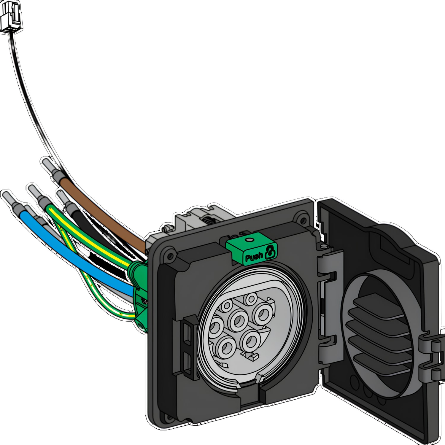Schneider Electric - EVlink Wallbox - Elbillader - Reservedel - T2-uttak Wallbox 3-fas