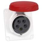 Schneider Electric - PratiKa stikkontakt - fast - vinklet - 16A - 3P + N + E - 380...415 V AC - panel
