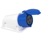 Schneider Electric - PratiKa stikkontakt - fast - vinklet - 32A - 2P + E - 200...250 V AC - vegg