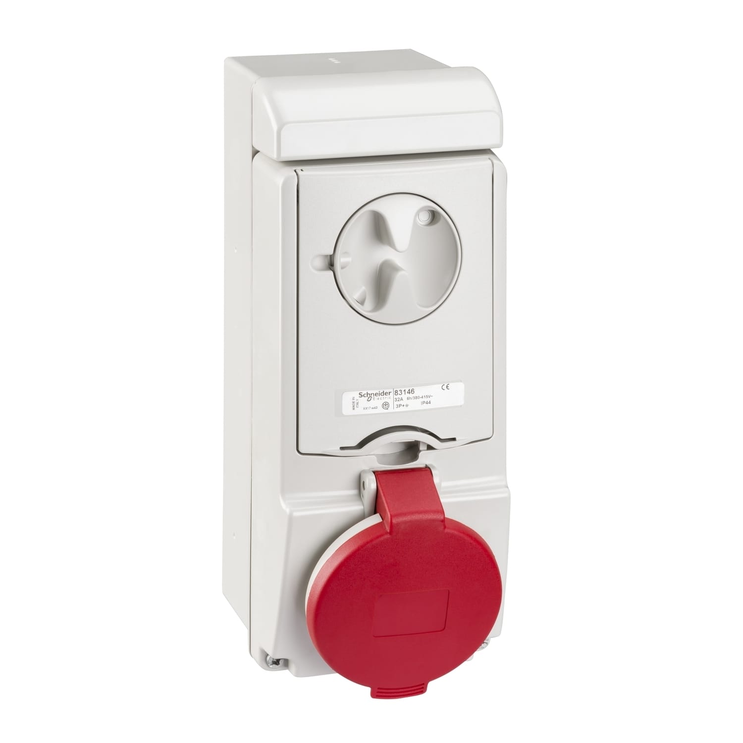 Schneider Electric - Unika stikk - 32 A - 3P + E - 380...415 V AC - IP44 - vegg