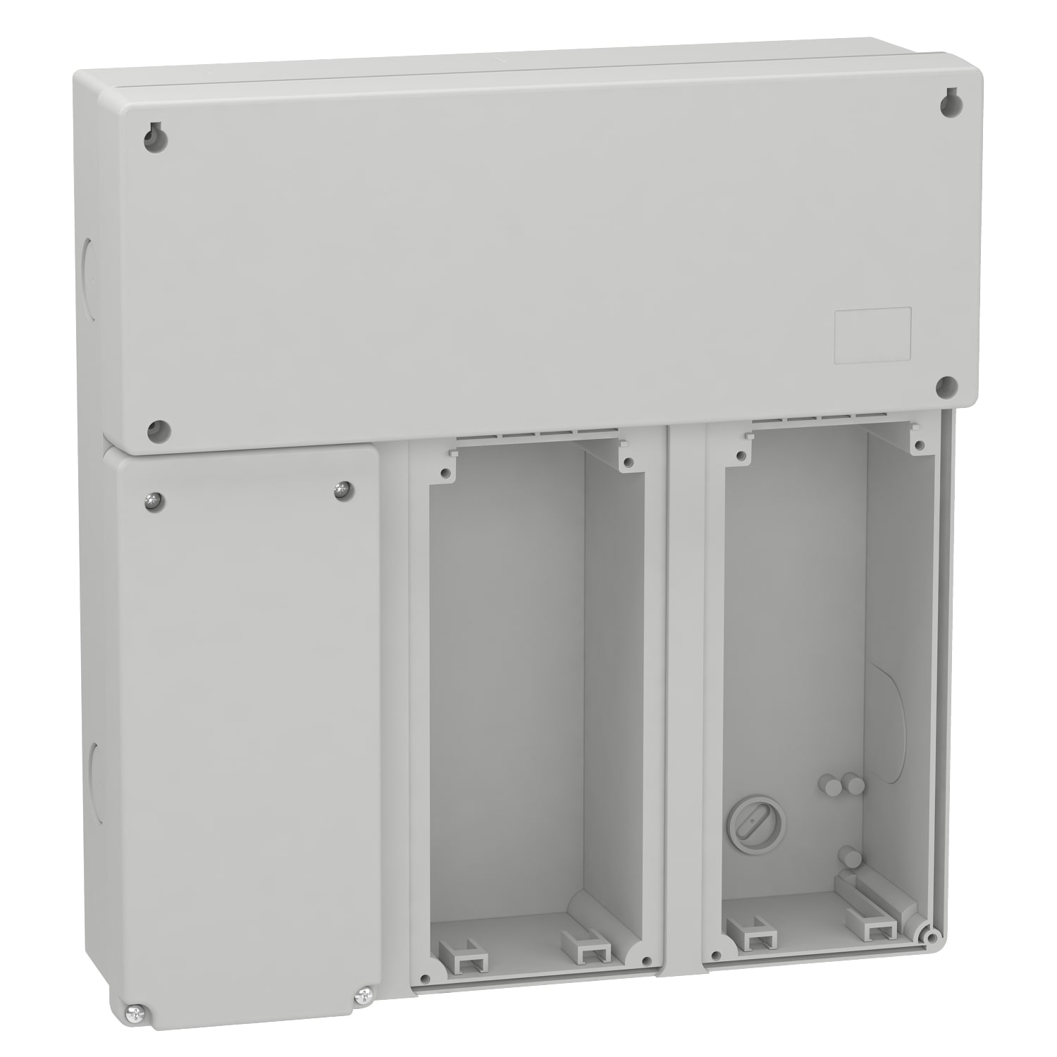 Schneider Electric - PratiKa modulær basis - 3 uttak med samleboks - 340x360